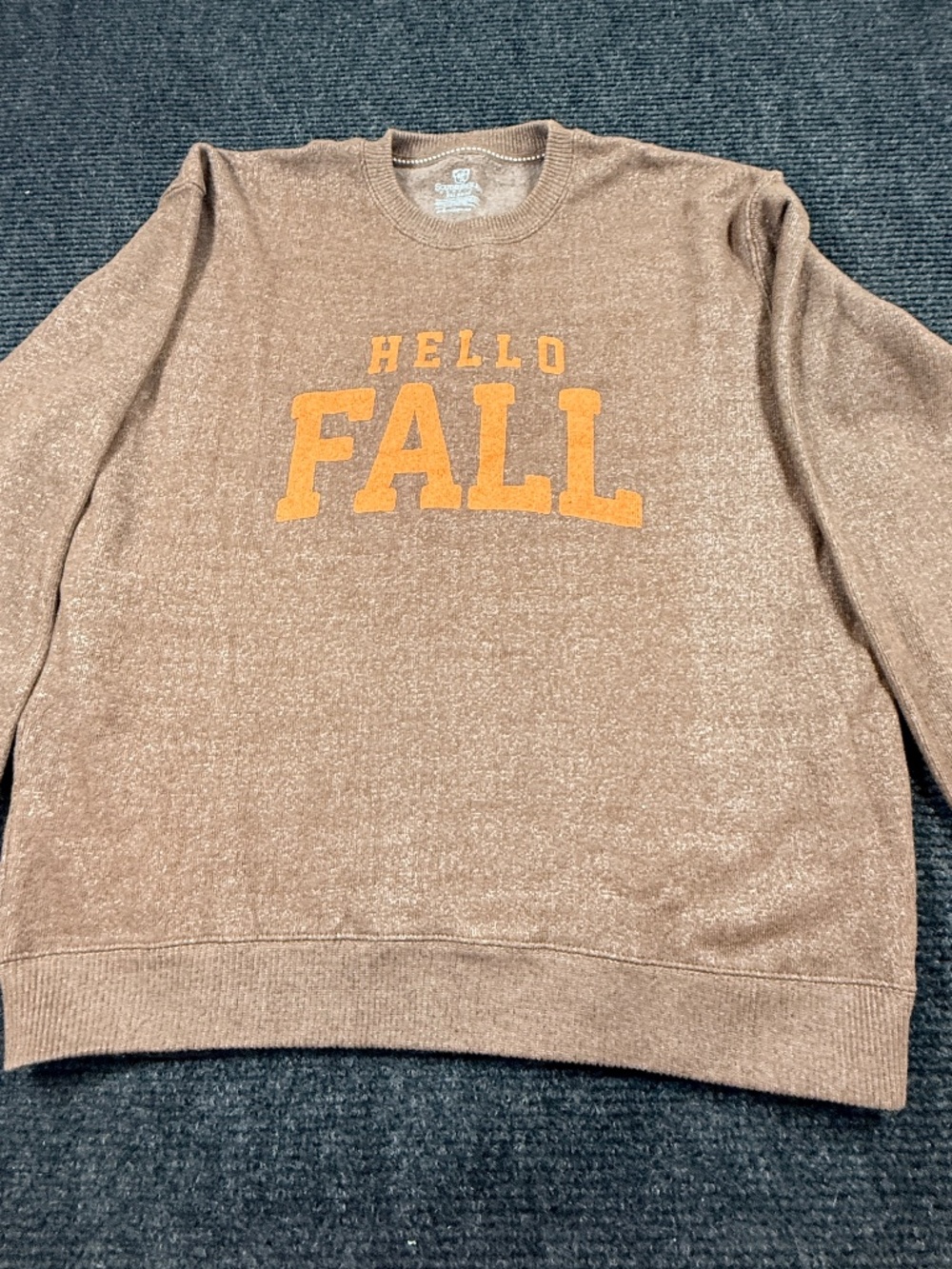 Southern Bliss "Hello Fall" Knit Crewneck Sweatshirt - Mocha XXL